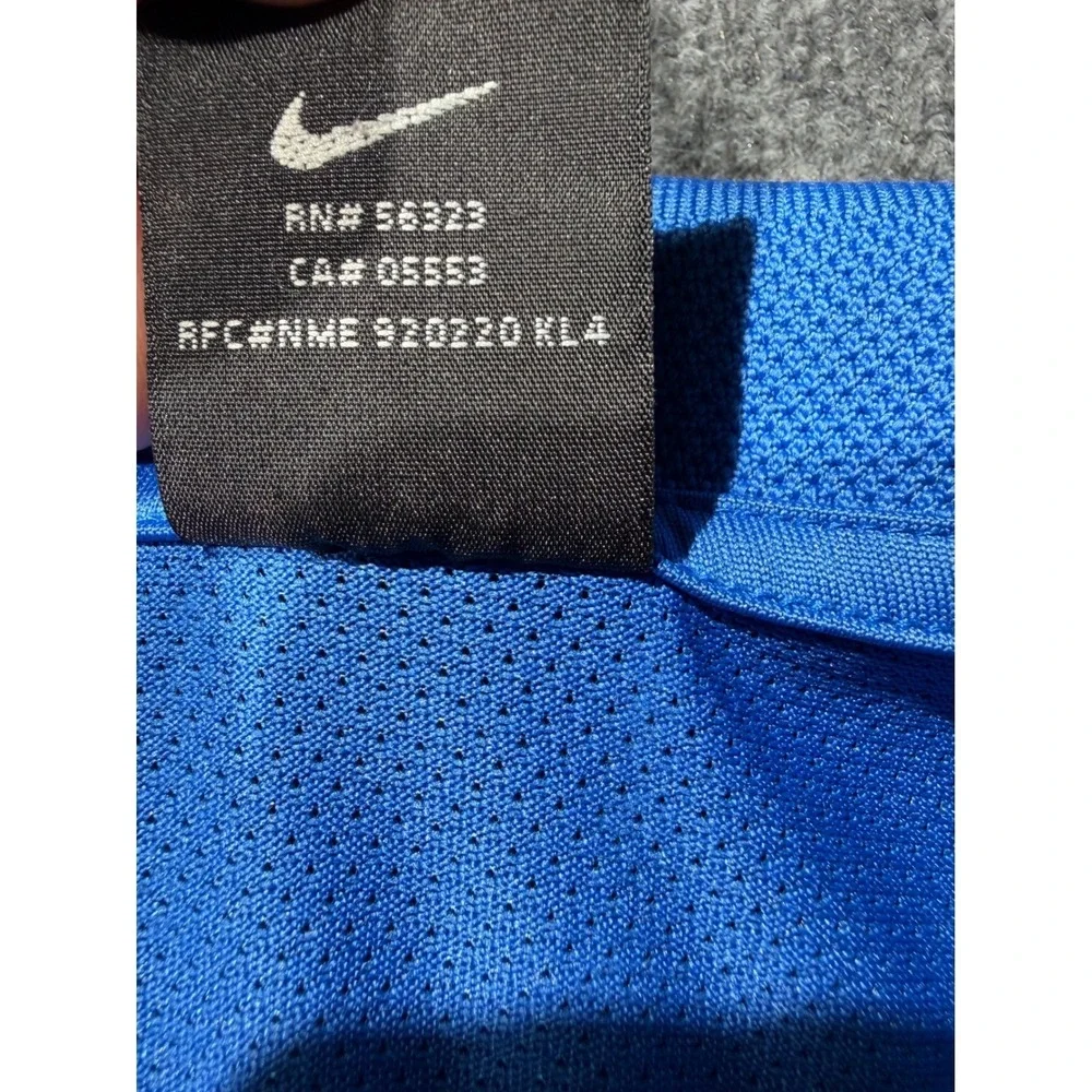 Nike Golf Mens Dri-FIT Polo Shirt Blue Short Sleeve Mesh Large 194474-474